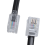 Cabo de linha de telefone RJ9 preto de 9,3 polegadas para modem telefônico 4