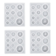 DIY Silicone Mold Resin Button Handmade Resin Mold with Hole