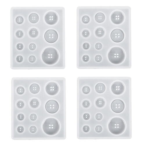DIY Silicone Mold Resin Button Handmade Resin Mold with Hole