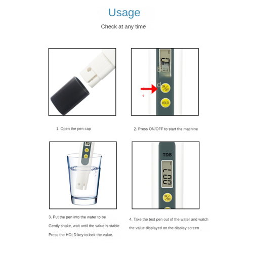 Tds Meter Digital Water Tester- for Home, Well (Without Battery) 1