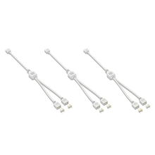 5V 3-pins verlengkabel voor computer 1-punts 2-hubsplitter, wit