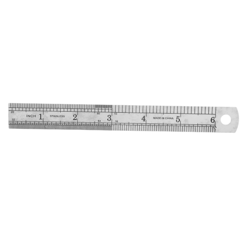 Régua de metal inoxidável de 15 cm e 6 polegadas, ferramenta de medição 1