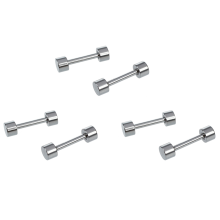 1 Paar Herren Barbell Ohrstecker Ohrringe 3mm Silber