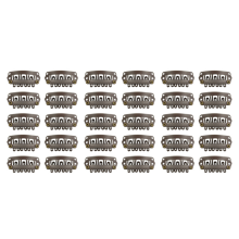 10pcs Brown Snap Clips U-shape Metal Clips for Hair Extensions DIY