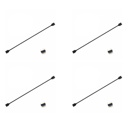 5V 3-pins verlengkabel voor computerhubsplitter, zwart