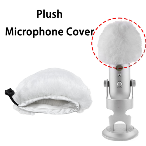 Capa de pelúcia para microfone com filtro azul e proteção contra vento 2