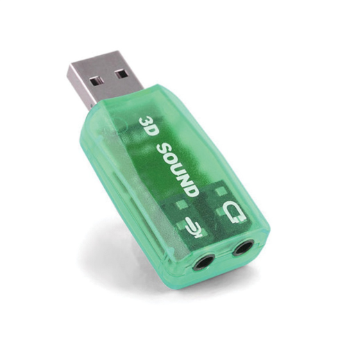 Εξωτερική κάρτα ήχου USB Προσαρμογέας στερεοφωνικού ήχου USB σε 3,5 χιλιοστά, πράσινο 2