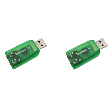 Carte son externe USB Adaptateur audio stéréo USB vers 3,5 mm Vert