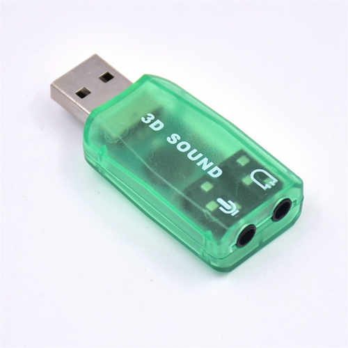 Εξωτερική κάρτα ήχου USB Προσαρμογέας στερεοφωνικού ήχου USB σε 3,5 χιλιοστά, πράσινο 1