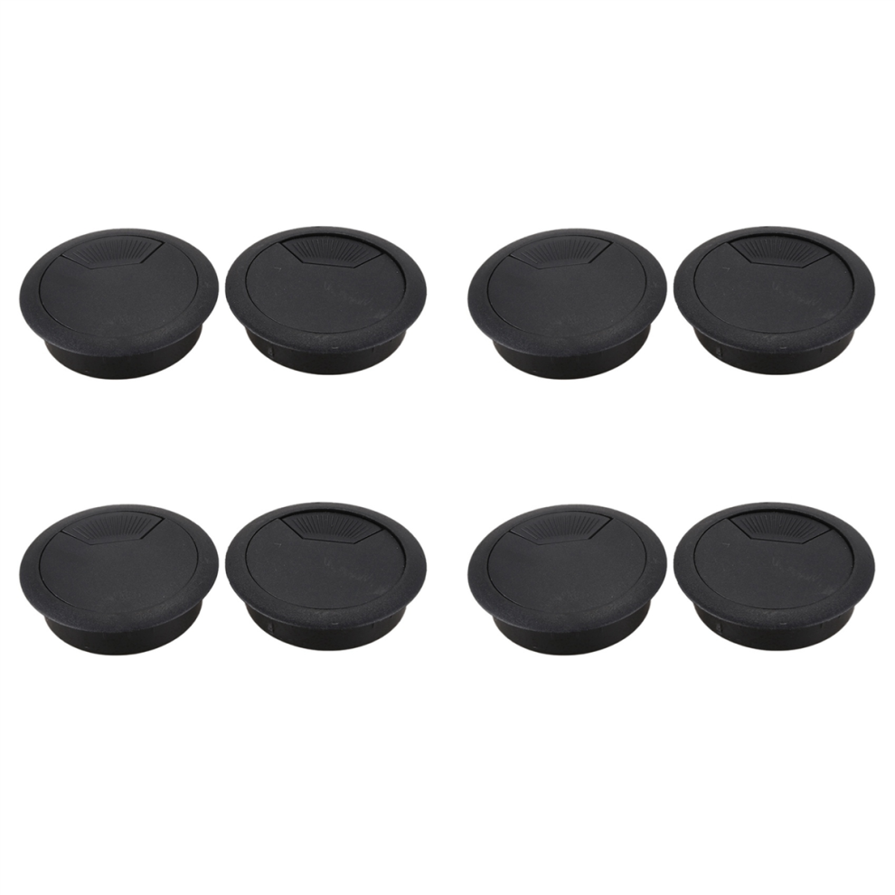 2 Pcs 50Mm Diameter Desk Wire Cord Cable Grommets Hole Cover Black 4712801427486