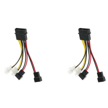 1Pcs 4-Pin Molex to 3-Pin Fan Power Cable Adapter Connector Cables