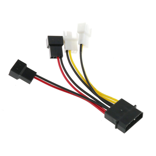 1Pcs 4-Pin Molex to 3-Pin Fan Power Cable Adapter Connector Cables 1