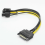 Καλώδιο τροφοδοσίας SATA 15Pin Male σε 8Pin (6+2) PCI-E για κάρτα γραφικών (1 τεμάχιο) 2