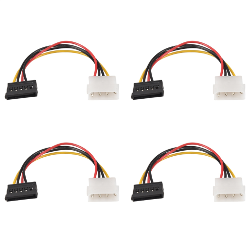 Cabo conversor adaptador SATA Power fêmea para Molex macho, 6 polegadas