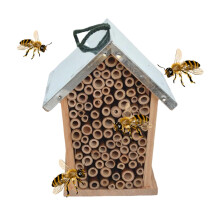 Bee Houses For The Garden Wooden Beehive Decorative Shelter, Nesting Box