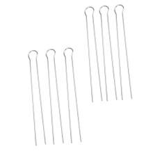 Stainless Steel Barbecue Spatula Skewers Electric Grill Frame Pack of 6