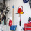 Pong racket shelf  Table tennis racket display  Pong paddle stand, wallmounted 2