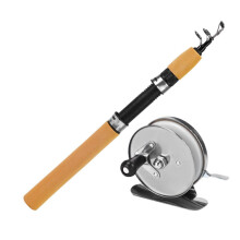 Ice Winter Fishing Rod with Reel Combination, Carbon Fiber Ice Fishing Rod and Reel Combination, Mini Pole Ice Fishing Reel Set for Ice Fishing