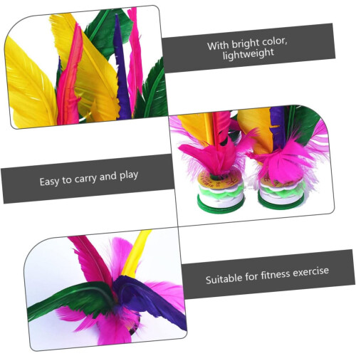 Pack of 10 Shuttlecocks for Badminton Outdoor Play Training Feather 2