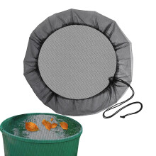 Rain Bucket Net, Water Tank Net Cover, Wearresistant Water Rain Barrel Net Cover with Flexible Drawstring to Prevent Leaves Diameter: 80 Cm