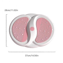 (Pink No rope) Muscle Training Waist Twisting Disc Fitness Balance Board Weight Lose Trainer Magnetic Massage Wriggling Plate Twister Exercise