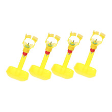 Pack of 4 Chicken Steel Ball Drinking Fountain Water Cup Poultry Supplies Yellow