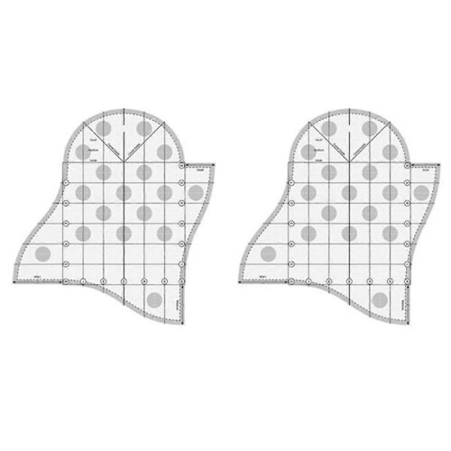 Mesh Scallop Quilting Template Home Tailor Sewing Tools Scalloped Patchwork Ruler, 2PCS 2