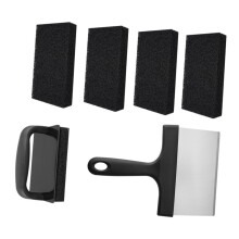 1Satz Grill cleaning tool with spatula brush and pads for grill and baking molds