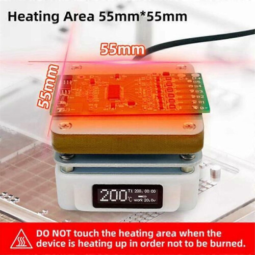T55 Smart Mini Thermostat Adjustable Heating Soldering Station PCB Preheating Station Support PD/DC Power Supply EU Plug 2