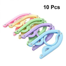 10pcs Portable Folding Clothes Hangers Travel Accessories Foldable Clothes Drying Rack for Travel Business Trip