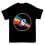 (M,black)Retro Space Flying T-shirt 1