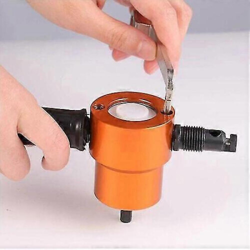 160a Double Head Cutter Sheet Metal Nibbler Cutter Power Drill Attachment 2