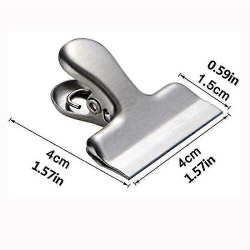 1.5'' 10pcs Less Steel Bag Clips, Tight Grip 2