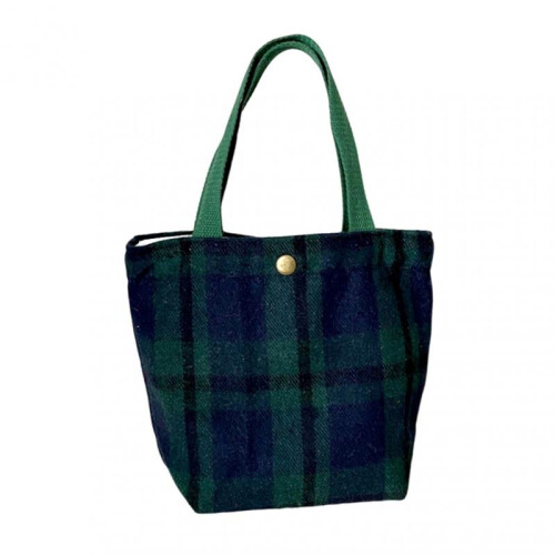 (Green) Simple Woolen Women Handbag Portable Multipurpose Hand Bag for Working Office 1