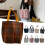 (Black3)Simple Woolen Women Handbag Portable Multipurpose Hand Bag for Working Office 4