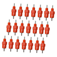 22 pieces chicken water nipples – poultry drinking nipples chicken water drinkers for hens broiler red stainless steel