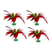 Rooster Feather Shuttlecock Badminton Birdies Colourful Elastic Plastic Base