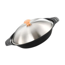 Nonstick grill plate Nonstick pan Frying pans Woks Double handle Food Wok Cooking Wok Kitchen Food Wok Wearresistant frying Wok Household Metal Wok