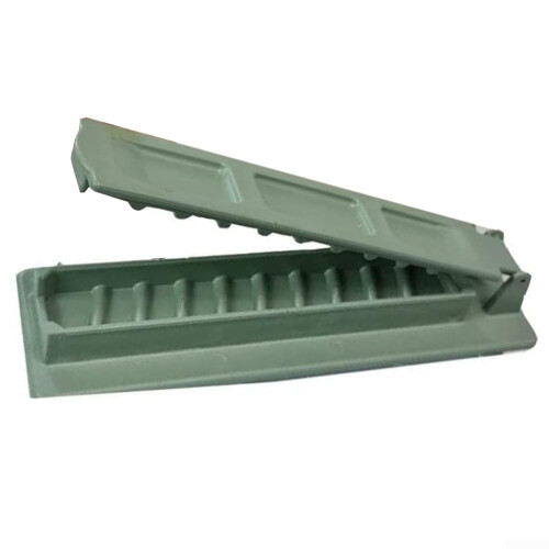 2 pieces manual skewer press for home barbecue practical kebab maker tool (green)
