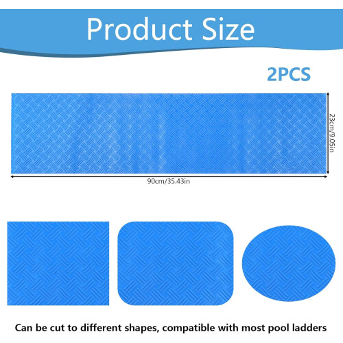 Pool Underlay, 90 x 23 cm, NonSlip Protective Mat for Pool Ladder, Steps 1