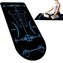 Yoga Mat, 5.25 x 2.3 Feet Thick NonSlip Fitness Mat, Training Mat for Fitness Black