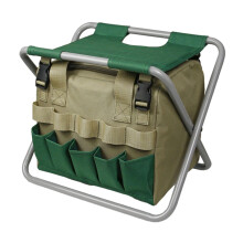 Folding Garden Stool, Folding Garden Stool, Fishing Stool with Removable Tool Bag, Garden Stool, Outdoor Stool for Fishing, Garden, Stool