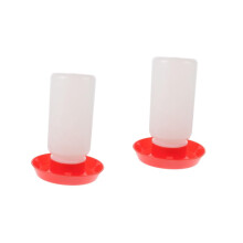Pack of 2 Poultry Feeders, Chicken Drinkers, Chicks, Quail Feeders, Heating, Chicken Feeder, Chick Feeder and Drinker Set, Chick Dispenser Plastic