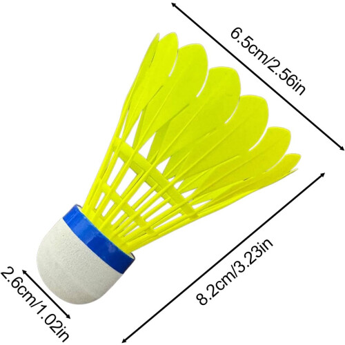 12 Badminton Shuttlecocks, Premium Nylon, High Durability, Consistent Flight, Ideal for Training 2