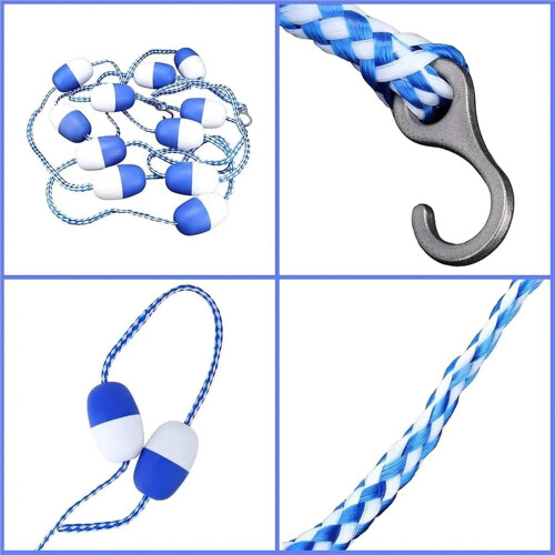 Preassembled rope for pools, buoyancy rope, pool rope Blue 2