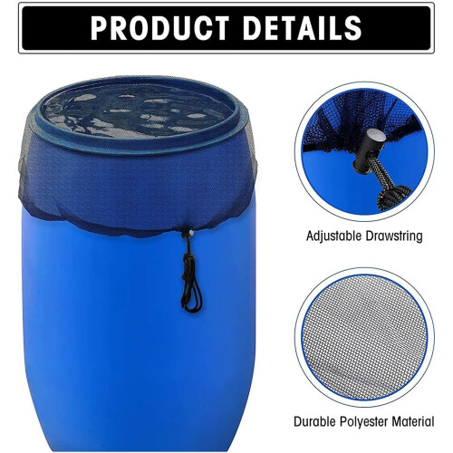 Rain Butt Net Cover Mesh for Water Collection AntiMosquito (1 Black) 2