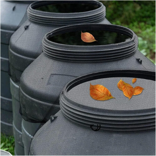 Rain barrel net cover with drawstring, ect protection, garden supplies (100cm) 1