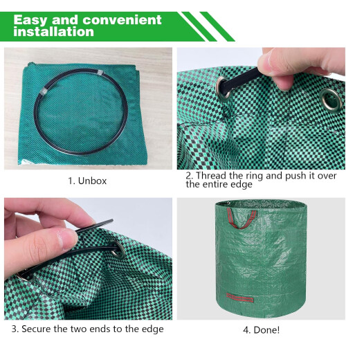 Garden Waste Sacks 3 x 272 L  SelfStanding, Robust  Foldable 2