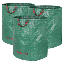 Garden Waste Sacks 3 x 272 L SelfStanding, Robust Foldable