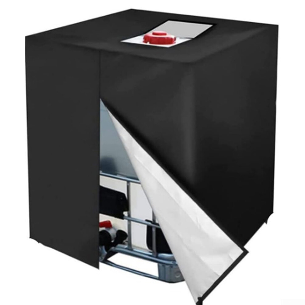 IBC Water Tank Cover, 210D Tarpaulin with Zipper, 120 x 100 x 116 cm,,, Black-image-OPC-PJ2967X-NEW